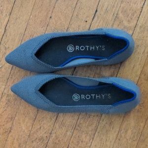 Rothy's Women's Gray Pointed Toe Slip-On Flats Size 8.5